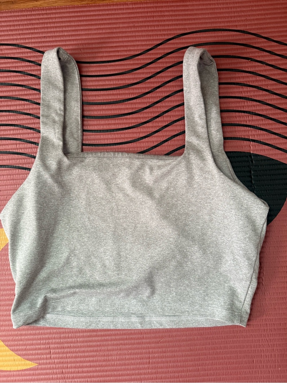 Hollister Silver Gray Square Neck Crop Tank
